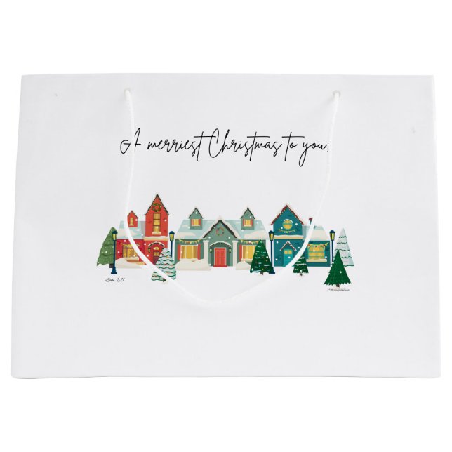 Bolsa De Regalo Grande ¡Feliz Navidad! (Anverso)