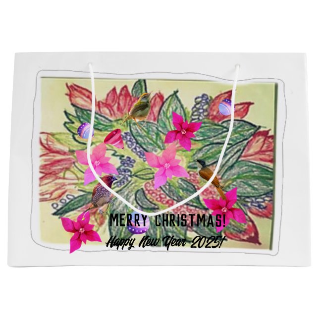 Bolsa De Regalo Grande ¡Feliz Navidad! (Anverso)