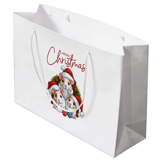 Bolsa De Regalo Grande Feliz Navidad (Angulo reverso)