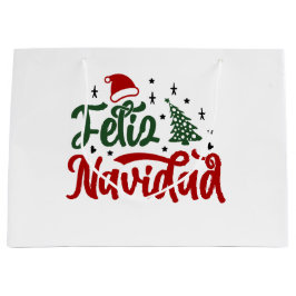 Bolsa De Regalo Grande Feliz Navidad