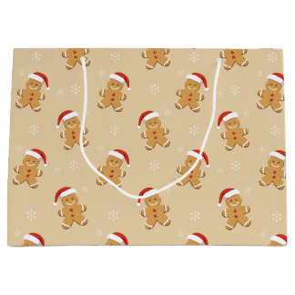 Bolsa De Regalo Grande Feliz Navidad de Pan de Jengibre