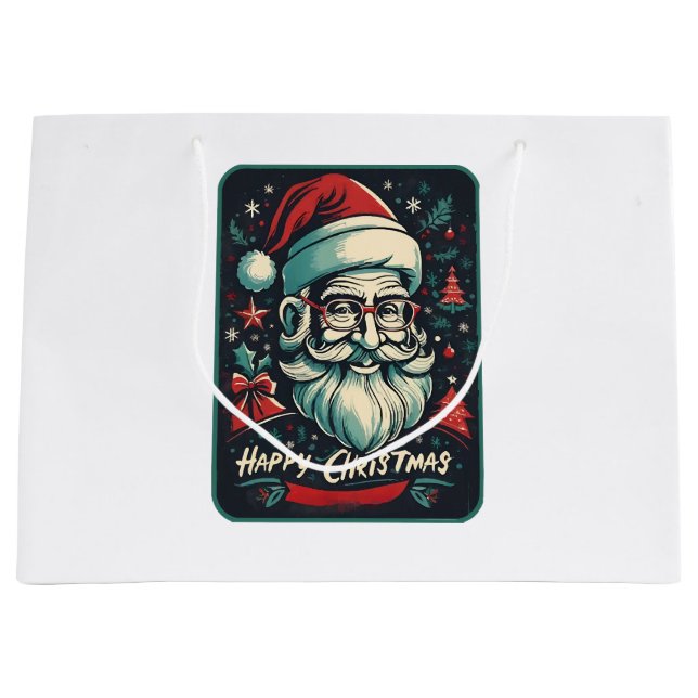 Bolsa De Regalo Grande Feliz Navidad es mi bendición (Anverso)