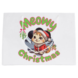 Bolsa De Regalo Grande Feliz navidad Meowy