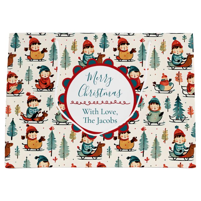 Bolsa De Regalo Grande Feliz Navidad | Navidades de niños con duelo (Anverso)