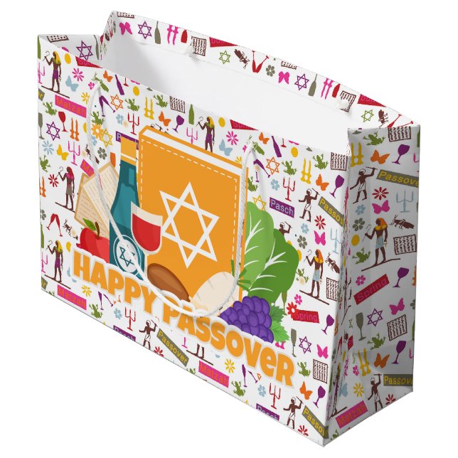 Bolsa De Regalo Grande Feliz Pascua  (Angulo reverso)