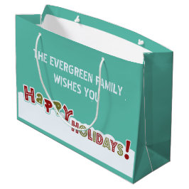 Bolsa De Regalo Grande Feliz personalizado bolso de regalo de texto