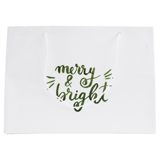 Bolsa De Regalo Grande Feliz y luminoso - verde (Anverso)