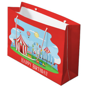 Bolsa De Regalo Grande Feria de Carnaval de Cumpleaños
