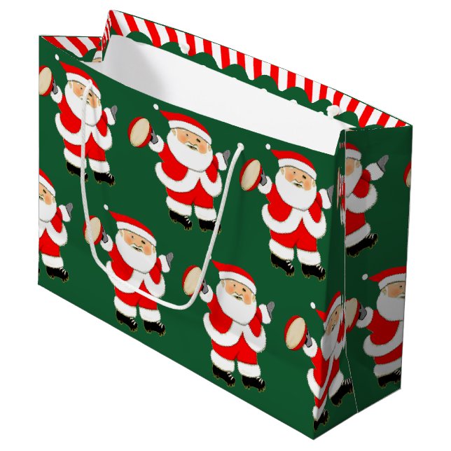 Bolsa De Regalo Grande Feriado de Navidades de rugby (Angulo Anverso)