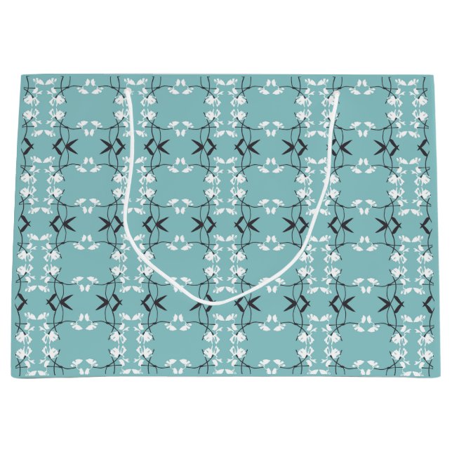 Bolsa De Regalo Grande Festive Royal Botanical Robin's Egg Blue (Anverso)