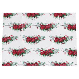 Bolsa De Regalo Grande Festividad botánica de la fiesta de los navidades