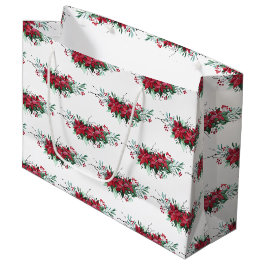 Bolsa De Regalo Grande Festividad botánica de la fiesta de los navidades