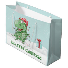 Bolsa De Regalo Grande Festividad de Dinosaurios para Navidades Rawry