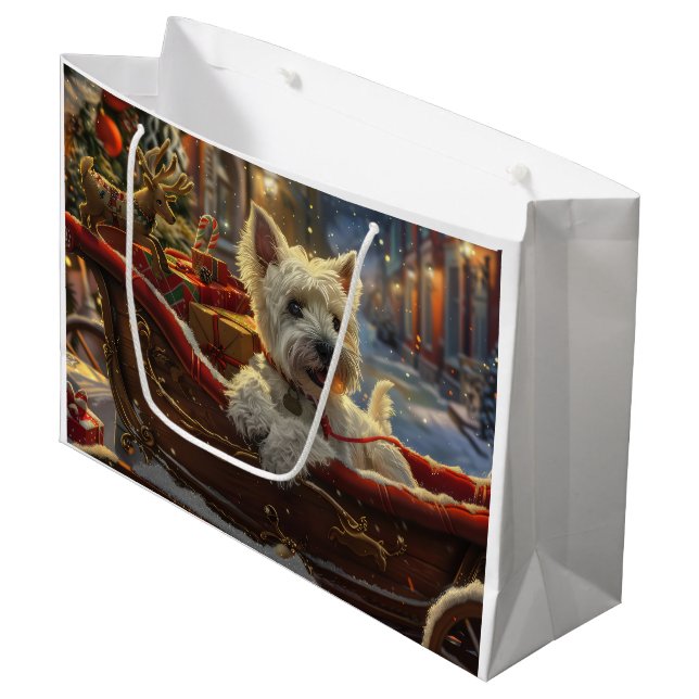 Bolsa De Regalo Grande Festividad de los Navidades de perros del Territor (Angulo Anverso)