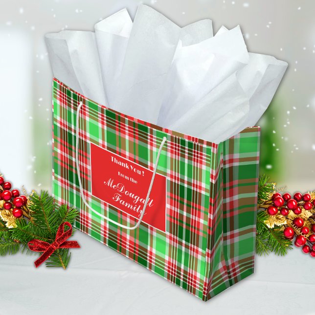 Bolsa De Regalo Grande Festividad de Navidades blancos verde rojo persona (Subido por el creador)