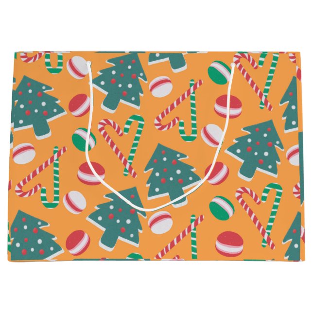 Bolsa De Regalo Grande Festividad de Navidades dulces y merry (Anverso)