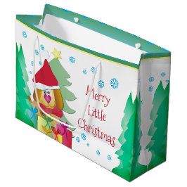 Bolsa De Regalo Grande Festividad de perro de cachorro navideño