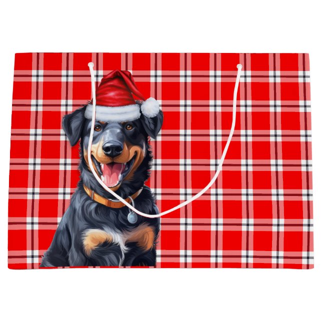 Bolsa De Regalo Grande Festividad del Perro Perro de la Placa Roja (Anverso)