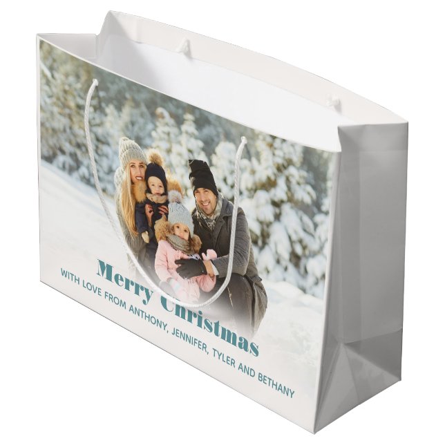 Bolsa De Regalo Grande Festividad fotográfica personalizada o Navidades (Angulo reverso)