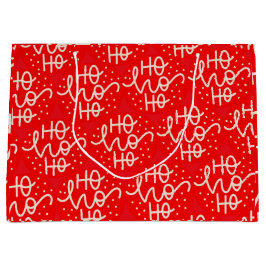 Bolsa De Regalo Grande Festividad Roja Ho Ho Ho Navidades
