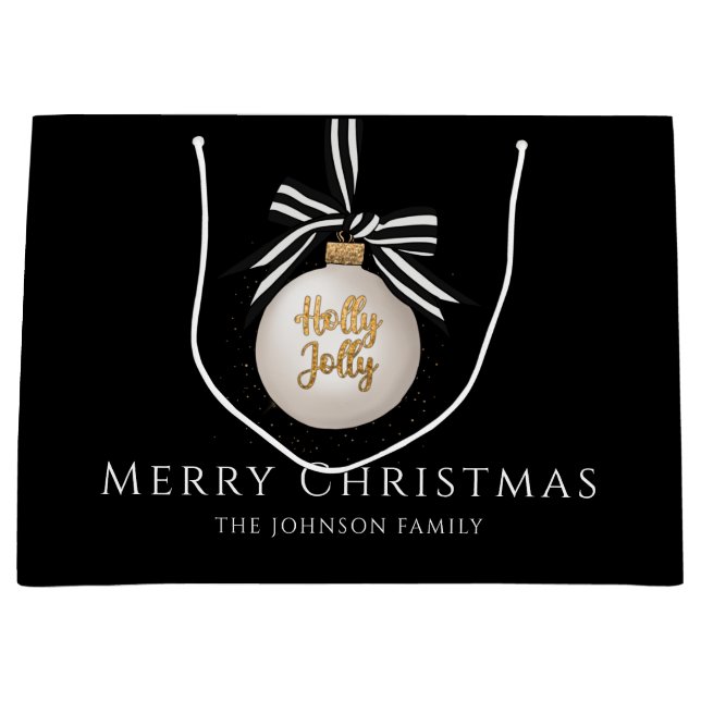 Bolsa De Regalo Grande Festividades Bauble Black Navidades (Anverso)