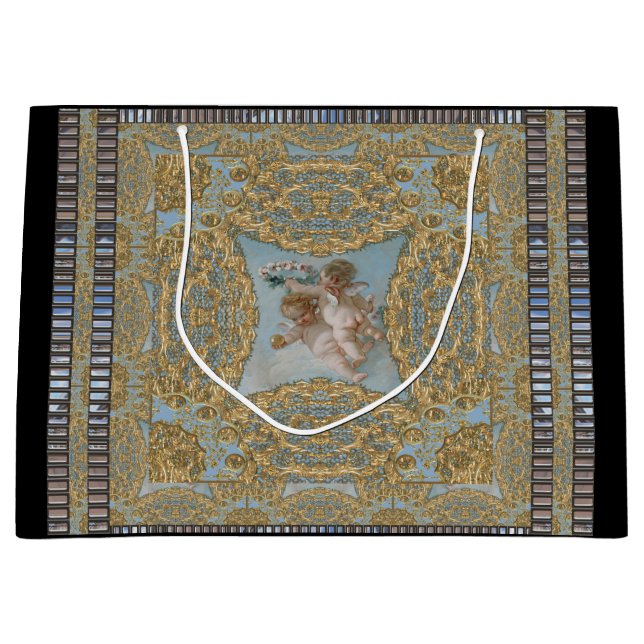 Bolsa De Regalo Grande Festividades de los Navidades de Cherubs  (Anverso)