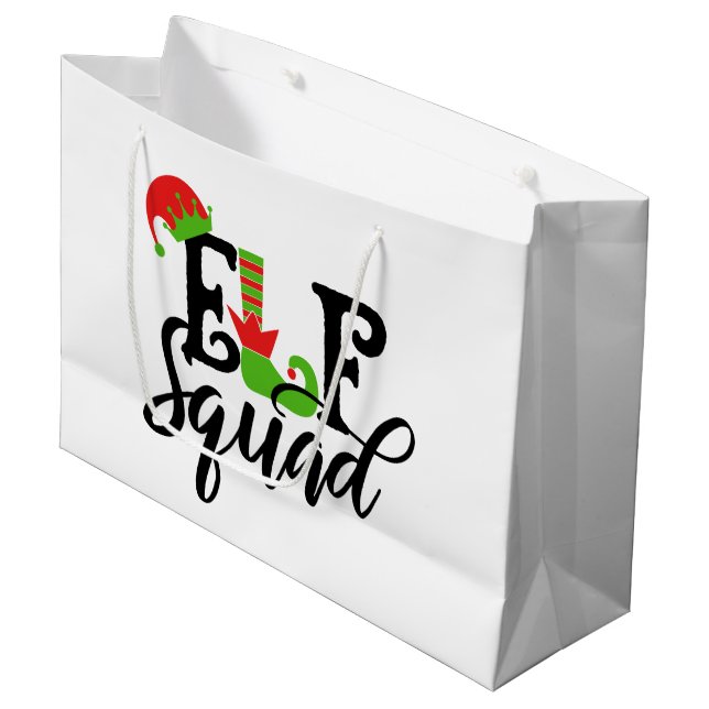 Bolsa De Regalo Grande Festividades Navidades elf Holiday (Angulo Anverso)