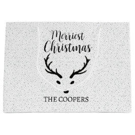 Bolsa De Regalo Grande Festividades Navidades reno Vacaciones blancas de 