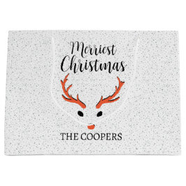 Bolsa De Regalo Grande Festividades Navidades reno Vacaciones blancas de 