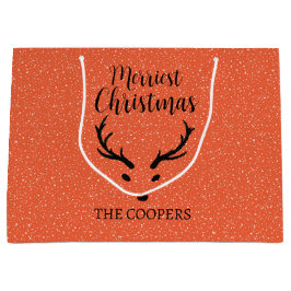 Bolsa De Regalo Grande Festividades Navidades Renos y Vacaciones Rojas de