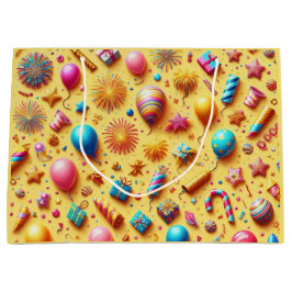 Bolsa De Regalo Grande Fiesta amarillo