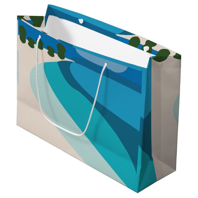 Bolsa De Regalo Grande Fiesta con tema de playa (Angulo Anverso)
