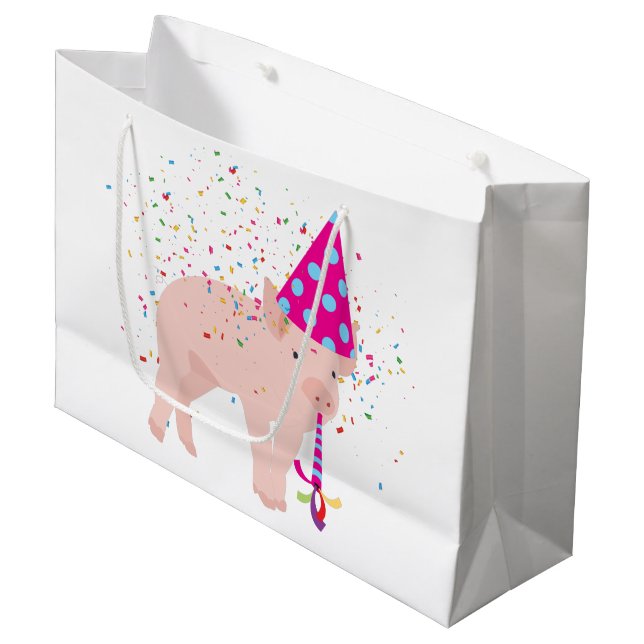 Bolsa De Regalo Grande Fiesta de cerdos - Animales con Fiesta (Angulo Anverso)