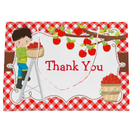 Bolsa De Regalo Grande Fiesta de cumpleaños de Apple Picking Black Hair B