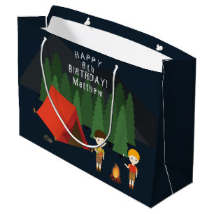 Bolsa De Regalo Grande Fiesta de cumpleaños de Camping