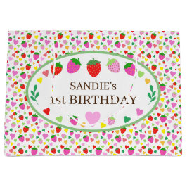 Bolsa De Regalo Grande Fiesta de cumpleaños de fresa