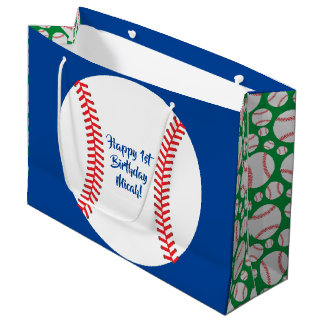 Bolsa De Regalo Grande Fiesta de cumpleaños de los deportes lindos del