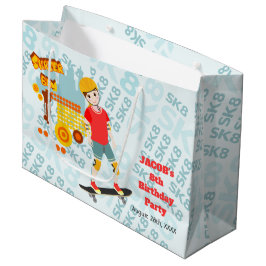 Bolsa De Regalo Grande Fiesta de cumpleaños de Skate Park Fun Boy