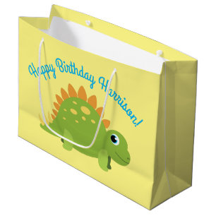 Bolsa De Regalo Grande Fiesta de cumpleaños de Stegosaurus Dinosaur