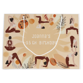 Bolsa De Regalo Grande Fiesta de cumpleaños del yoga