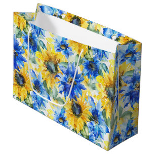 Bolsa De Regalo Grande Fiesta de Despedida de Soltera de Flores Azules Am