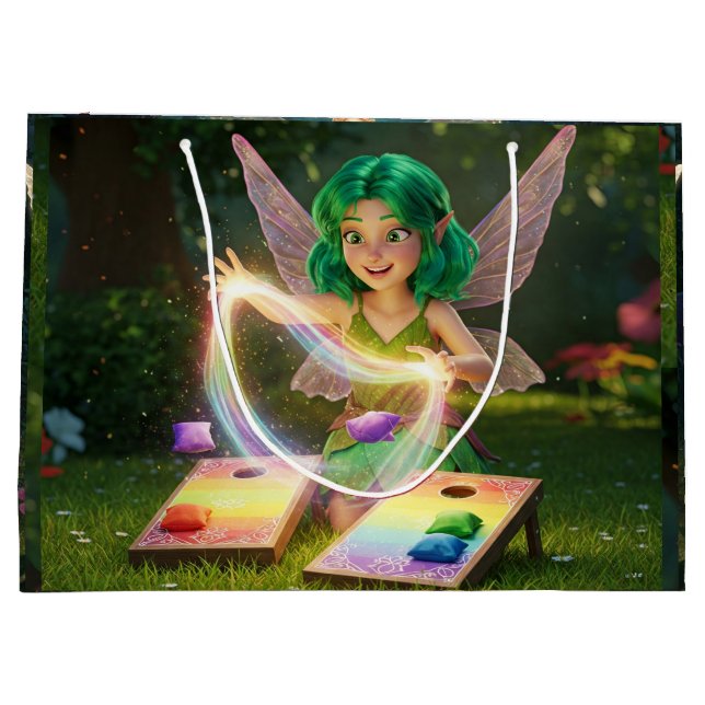 Bolsa De Regalo Grande Fiesta de Despedida de Soltera Hada (Reverso)