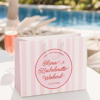 Bolsa De Regalo Grande Fiesta de Despedida de Soltera Rosa Moderna