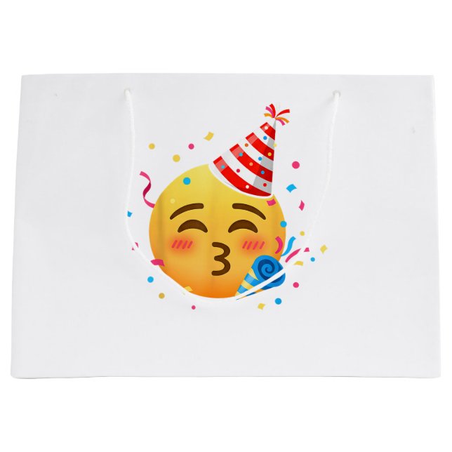 Bolsa De Regalo Grande Fiesta de Emoticonos Divertidos (Anverso)