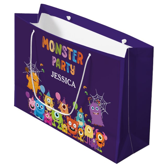 Bolsa De Regalo Grande Fiesta de Halloween de Monstruo de Disfraces (Angulo Anverso)