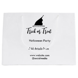 Bolsa De Regalo Grande Fiesta de Halloween de truco o trato detalles de s