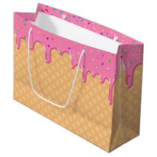Bolsa De Regalo Grande fiesta de helados de fresa de fusión