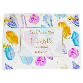 Bolsa De Regalo Grande Fiesta de la Gema de Cumpleaños Crystals Chica acu