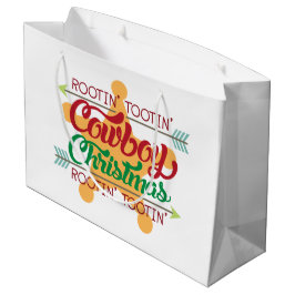 Bolsa De Regalo Grande Fiesta de Navidades vaqueros del país