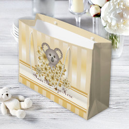 Bolsa De Regalo Grande Fiesta de oro Cute Koala Kids Cumpleaños / Baby Sh